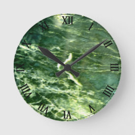 Reloj Redondo Mediano Mármol verde verde