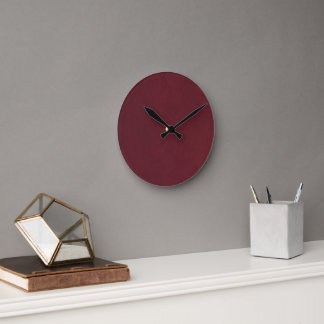 Reloj Redondo Mediano Maroon Swirl