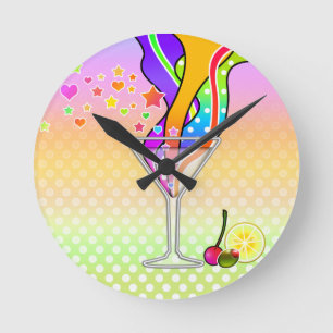 RELOJ REDONDO MEDIANO MARTINI AL ESTILO POP ART DE LOS SESENTA