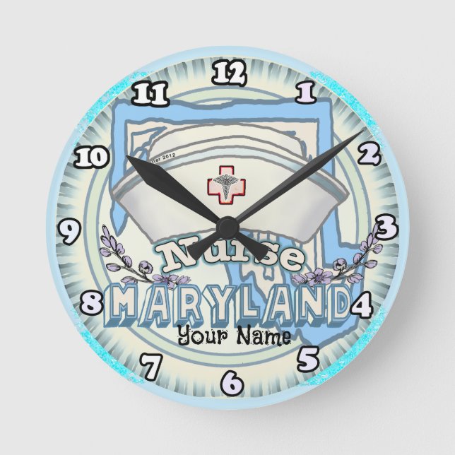 Reloj Redondo Mediano Maryland Nurse (Anverso)