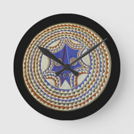 Reloj Redondo Mediano Máscara tribal africana