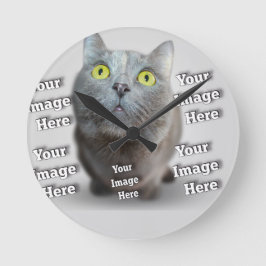 Reloj Redondo Mediano MASCOTA Foto ✨ encantador Personalizado