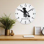 Reloj Redondo Mediano Mascota veterinario Clínica Groomer de tienda<br><div class="desc">Este diseño se creó a través del arte digital. Puede personalizarse en el área proporcionada cambiando la foto y/o el texto. O bien puede personalizarse eligiendo la opción de hacer clic para personalizar adicional y eliminar o cambiar el color del fondo, agregar texto, cambiar el color o estilo del texto,...</div>