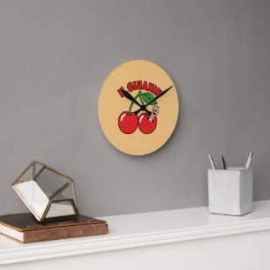 Reloj Redondo Mediano Mascota Vintage de Turín - Estilo Retro de los 70