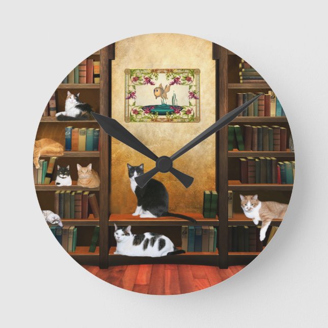 Reloj Redondo Mediano Mascotas de los profesores (Anverso)