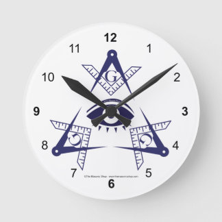 Reloj Redondo Mediano Masonic Eye Tri clock