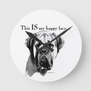 Reloj Redondo Mediano Mastiff Happy Face