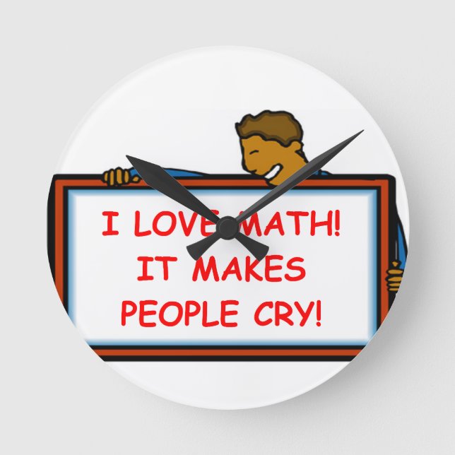 Reloj Redondo Mediano matemáticas (Anverso)