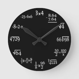 Reloj Redondo Mediano Matemáticas