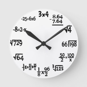 Reloj Redondo Mediano Matemáticas