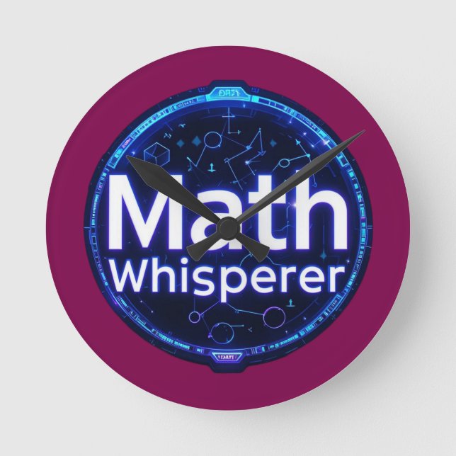 Reloj Redondo Mediano Math Teacher Math Whisperer (Anverso)