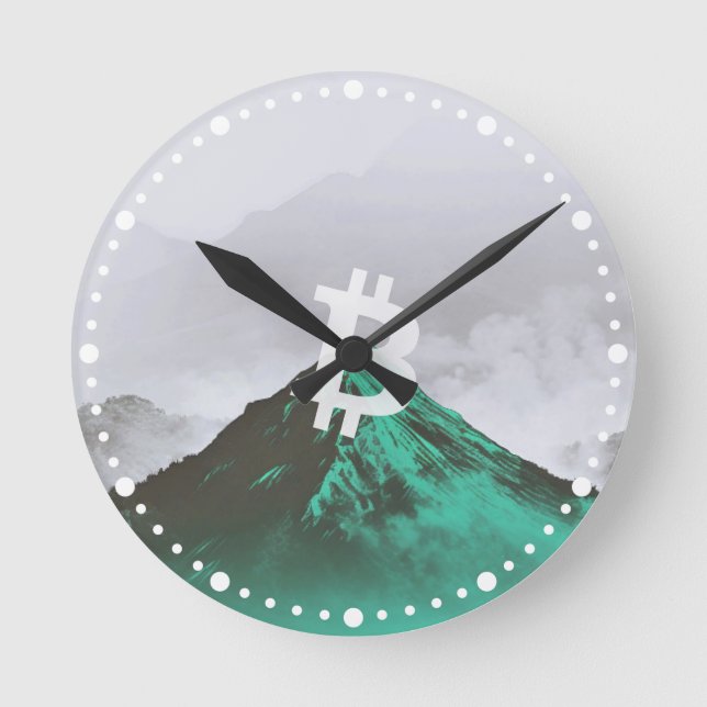Reloj Redondo Mediano Máximo histórico de Bitcoin (ATH) (Anverso)
