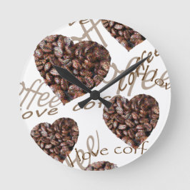 Reloj Redondo Mediano "¡Me encanta el café!"