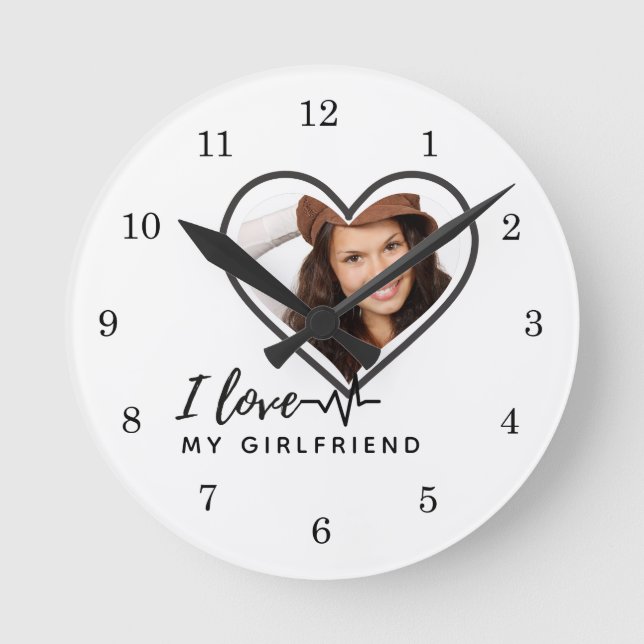 Reloj Redondo Mediano ME ENCANTA MI FOTO DE NOVIA Personalizada (Anverso)