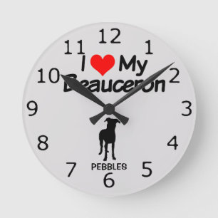Reloj Redondo Mediano Me encanta mi perro de belleza