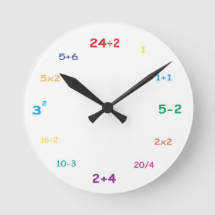 Reloj Redondo Mediano ¡Me encantan las matemáticas!reloj pared