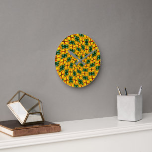Reloj Redondo Mediano Me Gustan Las Flores Únicas