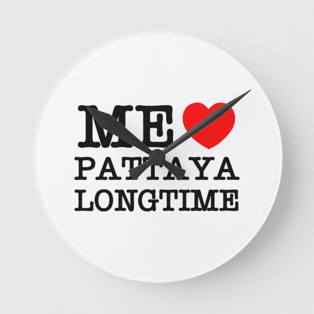 RELOJ REDONDO MEDIANO ME LOVE PATTAYA LONGTIME (Anverso)