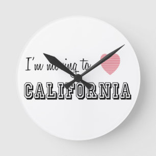 Reloj Redondo Mediano Me mudo a California