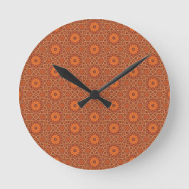 Reloj Redondo Mediano Medallón de Estrella Asolada