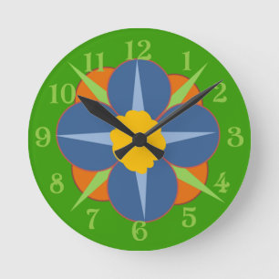 Reloj Redondo Mediano Medallón floral