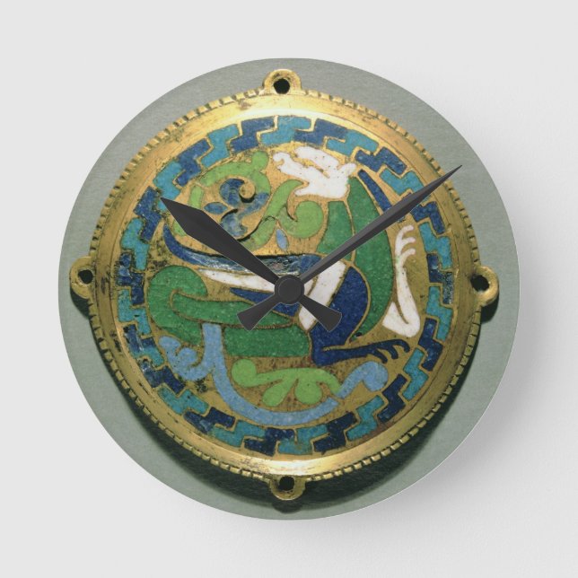 Reloj Redondo Mediano Medallón que representa a un dragón, francés, de C (Anverso)