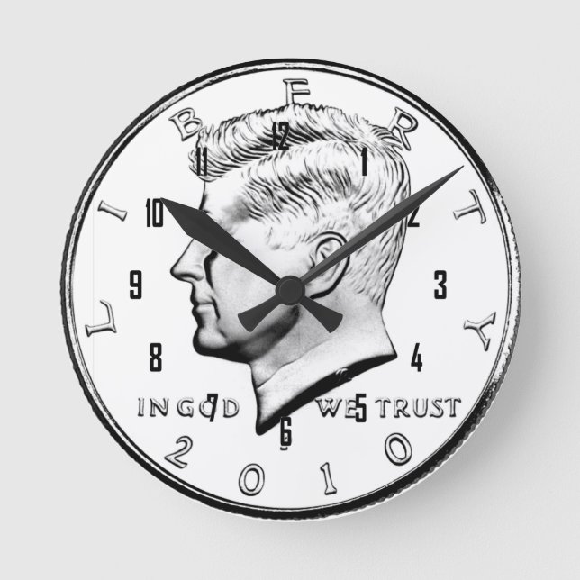 RELOJ REDONDO MEDIANO MEDIO DÓLAR DE JFK (Anverso)