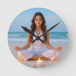 RELOJ REDONDO MEDIANO MEDITACIÓN - YOGA - BIENESTAR - CARPE DIEM