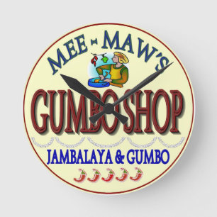 Reloj Redondo Mediano Mee Maw's Gumbo Shop