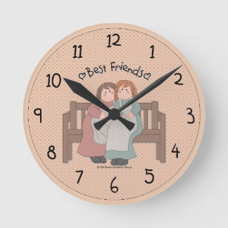 Reloj Redondo Mediano Mejor amigos Country Wall Clock