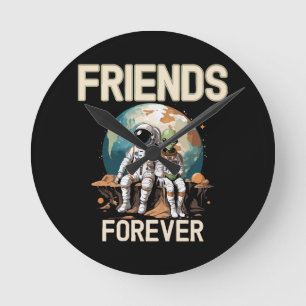 Reloj Redondo Mediano Mejores amigos para siempre 