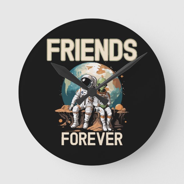Reloj Redondo Mediano Mejores amigos para siempre  (Anverso)