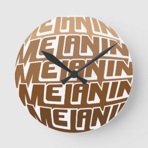 Reloj Redondo Mediano Melanin Poppin Black History Mono Bruh Sista