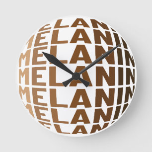 Reloj Redondo Mediano Melanin Poppin Black History Mono Bruh Sista