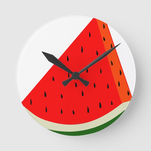 Reloj Redondo Mediano Melón de agua Talla de fruta en verano (Anverso)