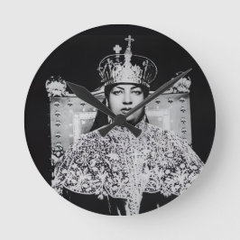 Reloj Redondo Mediano Menen Asfaw Haile Selassie Su Majestad Jah Rastafa