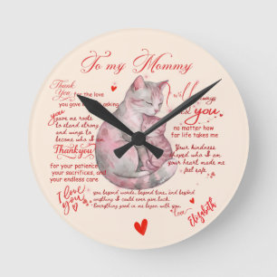 Reloj Redondo Mediano Mensaje Emocional del Día de la Madre para Mi Mami