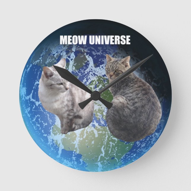 RELOJ REDONDO MEDIANO MEOW UNIVERSE (Anverso)