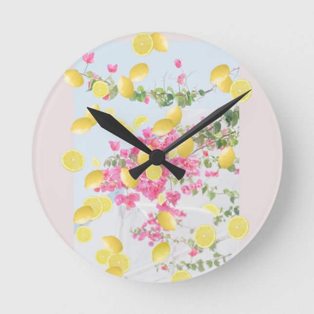 Reloj Redondo Mediano Mercado Positano Italia #1 #wall #art (Anverso)