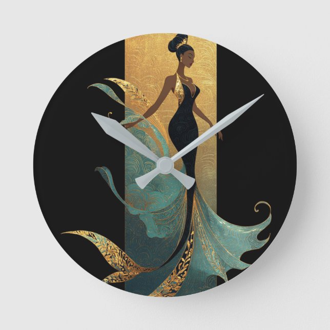 RELOJ REDONDO MEDIANO MERMAID NOIR SERIES #1  (Anverso)
