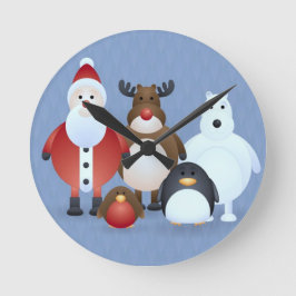 Reloj Redondo Mediano Merry Christmas