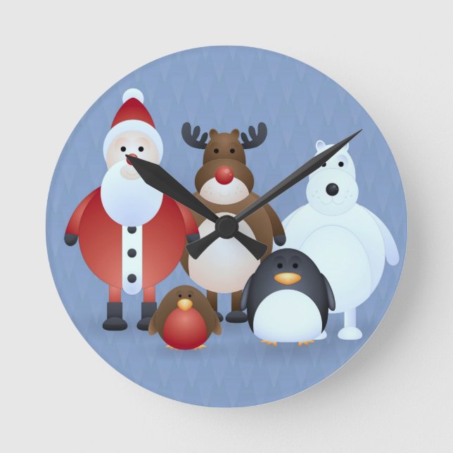 Reloj Redondo Mediano Merry Christmas (Anverso)