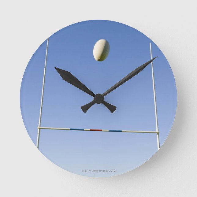 Reloj Redondo Mediano Meta del rugbi (Anverso)