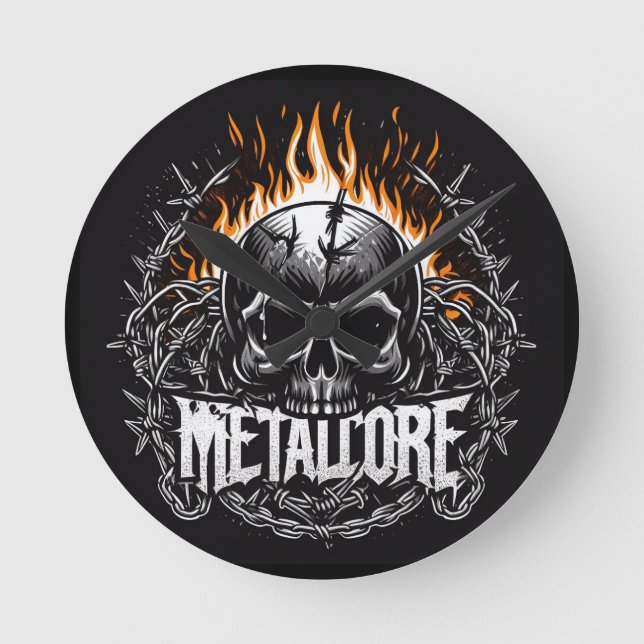 Reloj Redondo Mediano Metalcore (Anverso)