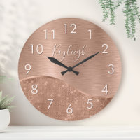 Metallic Rose Gold Glitter Personalized