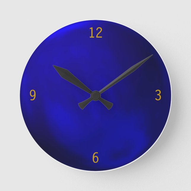 Reloj Redondo Mediano Metallic Royal Blue (Anverso)