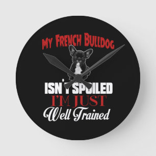 Reloj Redondo Mediano Mi Bulldog francés no está empañado