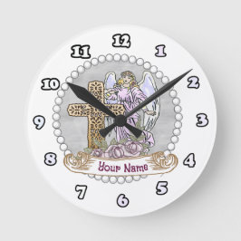 Reloj Redondo Mediano Mi cruz Angel Rosas