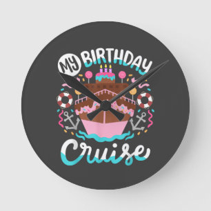 Reloj Redondo Mediano Mi cumpleaños crucero vacaciones crucero viaje