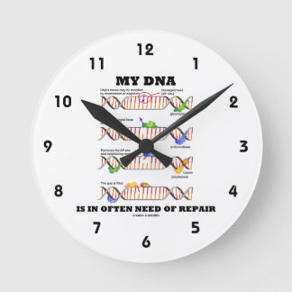 Reloj Redondo Mediano Mi DNA está en a menudo la necesidad de la